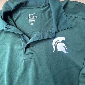 Nike Dri-FIT Green shirt with Spartan Emblem